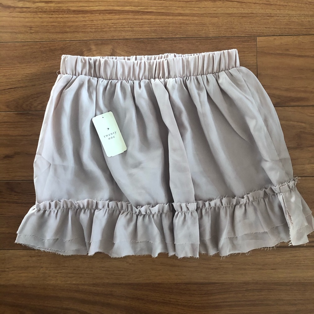 F21 Ruffled Mini Skirt